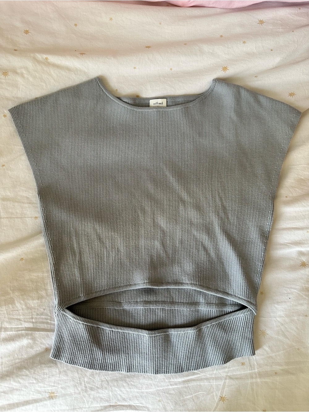 Wilfred Gray Ribbed Boxy Cropped Tank